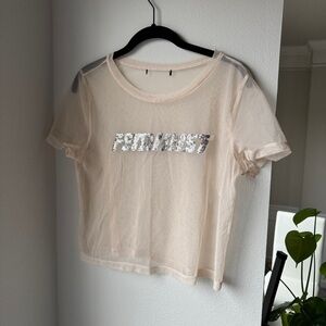 Feminist Mesh Crop Top